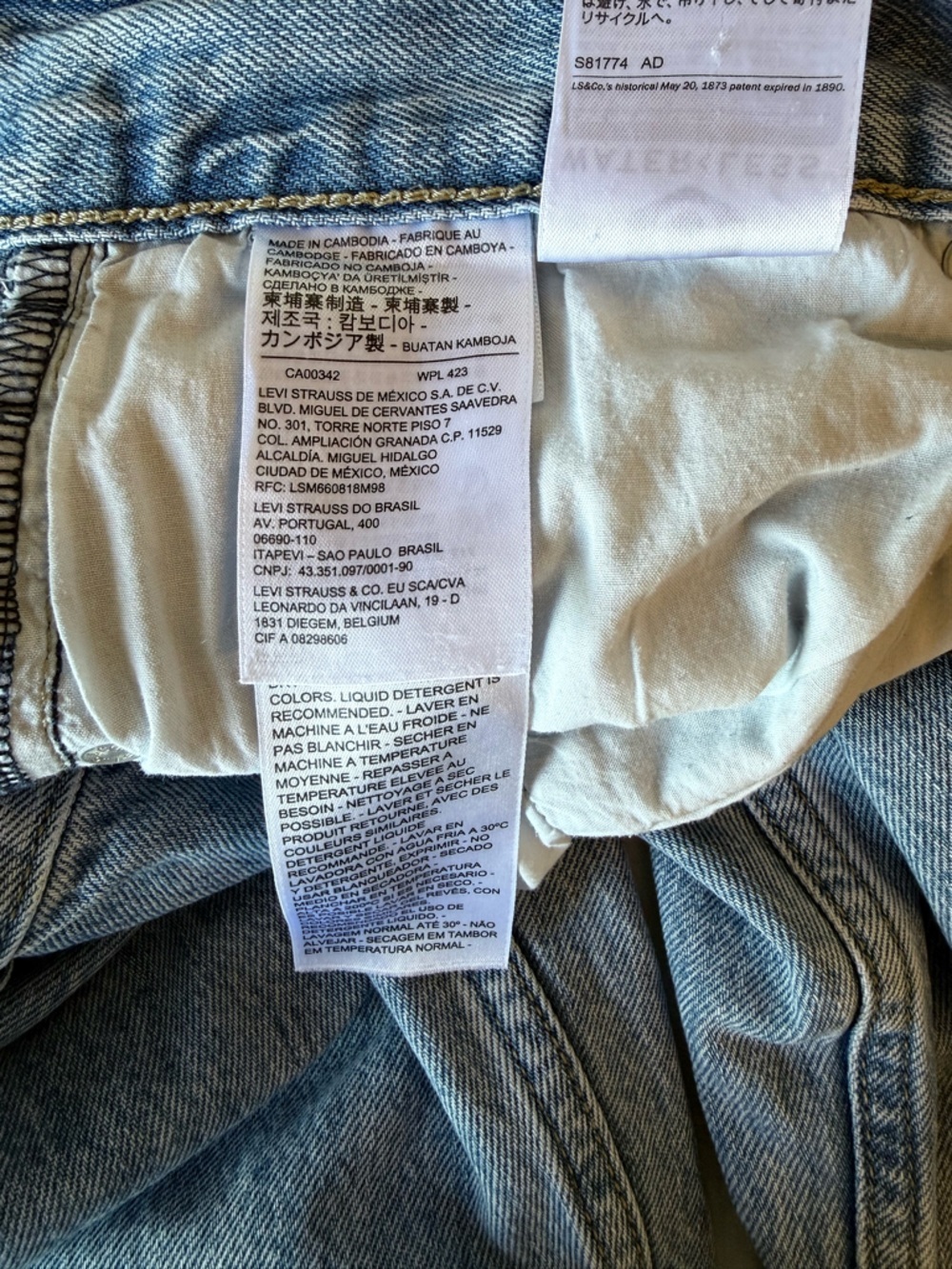 Levi’s Low Pro Straight Jeans Light Wash Normcore Closet Staple Denim size 31 - Picture 10 of 12